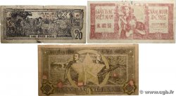 20, 50 et 100 Dong Lot VIET NAM   1948 P.026, P.033 et P.039 B