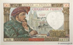 50 Francs JACQUES CŒUR FRANKREICH  1941 F.19.11