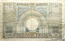50 Francs MAROKKO  1947 P.21