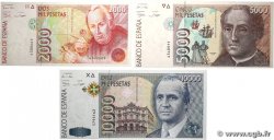 2000, 5000 et 10000 Pesetas Lot ESPAGNE  1992 P.162, P.165 et P.166