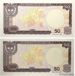 50 Pesos Oro Lot COLOMBIE  1986 P.425b SPL