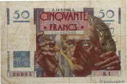 50 Francs LE VERRIER FRANCE  1946 F.20.01 F-