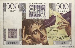 500 Francs CHATEAUBRIAND FRANCE  1945 F.34.02