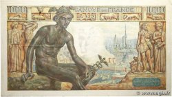 1000 Francs DÉESSE DÉMÉTER FRANCE  1943 F.40.17 VF