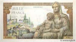 1000 Francs DÉESSE DÉMÉTER FRANCE  1942 F.40.07