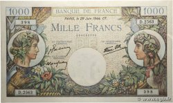 1000 Francs COMMERCE ET INDUSTRIE FRANCE  1944 F.39.09