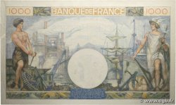 1000 Francs COMMERCE ET INDUSTRIE FRANCE  1944 F.39.09 XF-