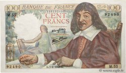 100 Francs DESCARTES FRANCE  1943 F.27.03