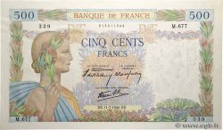 500 Francs LA PAIX FRANCE  1940 F.32.04