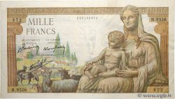 1000 Francs DÉESSE DÉMÉTER FRANCE  1943 F.40.38