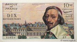 10 Nouveaux Francs RICHELIEU FRANCE  1959 F.57.01 AU