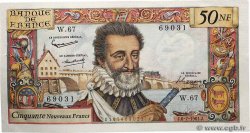 50 Nouveaux Francs HENRI IV FRANCE  1961 F.58.06 AU