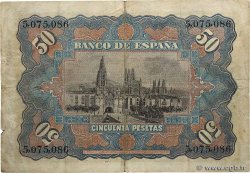 50 Pesetas SPAIN  1907 P.063a F
