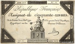 50 Livres FRANCE  1792 Ass.39a