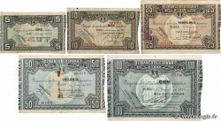 5 au 100 Pesetas Lot SPAIN Bilbao 1937 PS.561 au 565a VG