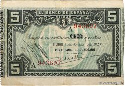 5 Pesetas SPAIN Bilbao 1937 PS.561c