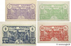 25 et 50 Centimes et 1 Pta Lot SPAIN Alcañiz 1937 P.- AU+