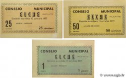 25 et 50 Centimes et 1 Peseta Lot SPAIN Elche 1937 P.-