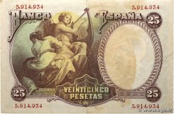 25 Pesetas SPAGNA  1931 P.081 BB