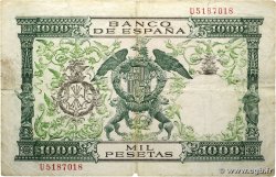 1000 Pesetas SPAGNA  1957 P.149a MB