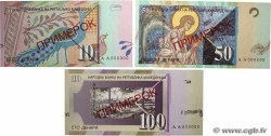 10, 50 et 100 Denari Spécimen MACÉDOINE DU NORD  1996 P.14as, P.15as et P.16as NEUF