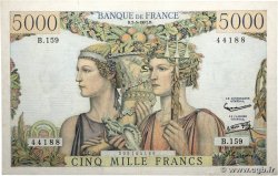 5000 Francs TERRE ET MER FRANCE  1957 F.48.14