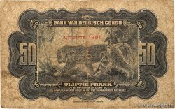 50 Francs BELGIAN CONGO  1951 P.16i G