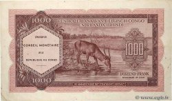 1000 Francs RÉPUBLIQUE DÉMOCRATIQUE DU CONGO  1962 P.002a TTB