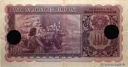 100 Rupias Annulé PORTUGUESE INDIA  1945 P.039s VF