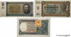 10, 20 et 100 Korun Spécimen SLOWAKEI  1942 P.06s, P.07s et P.11s ST