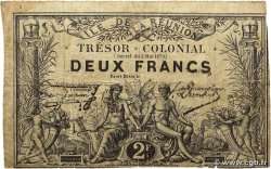 2 Francs ÎLE DE LA RÉUNION  1879 P.10 TB