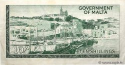 10 Shillings MALTE  1963 P.25a VF-