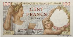 100 Francs SULLY FRANKREICH  1941 F.26.62