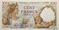 100 Francs SULLY FRANKREICH  1941 F.26.44