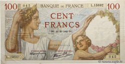 100 Francs SULLY FRANKREICH  1940 F.26.39