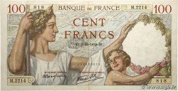 100 Francs SULLY FRANCE  1939 F.26.09