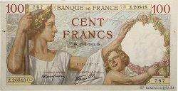 100 Francs SULLY FRANKREICH  1941 F.26.50