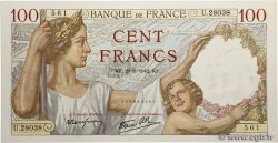 100 Francs SULLY FRANKREICH  1942 F.26.65