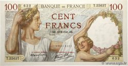 100 Francs SULLY FRANCE  1941 F.26.54