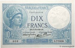 10 Francs MINERVE modifié FRANCE  1940 F.07.17