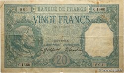 20 Francs BAYARD FRANCE  1917 F.11.02