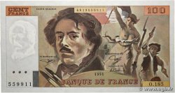 100 Francs DELACROIX imprimé en continu Numéro spécial FRANCE  1991 F.69bis.03b2