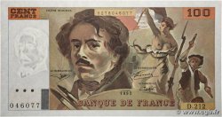 100 Francs DELACROIX imprimé en continu FRANCE  1993 F.69bis.05