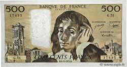 500 Francs PASCAL FRANCE  1975 F.71.13