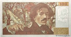 100 Francs DELACROIX imprimé en continu FRANCE  1991 F.69bis.03b2 VF