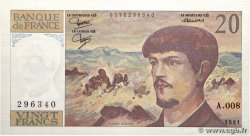 20 Francs DEBUSSY FRANCE  1981 F.66.02A8