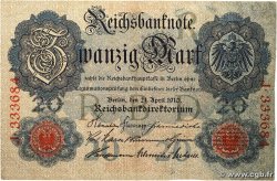 20 Mark ALLEMAGNE  1910 P.040b