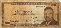 100 Francs BURUNDI  1971 P.23b
