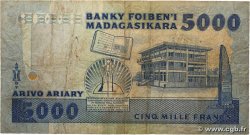 5000 Francs - 1000 Ariary MADAGASKAR  1988 P.073a S