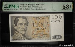 100 Francs BELGIEN  1954 P.129b fST